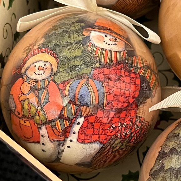 Warm Wishes Box Of 7 Christmas Snowman Ornaments - Picture 6 of 8